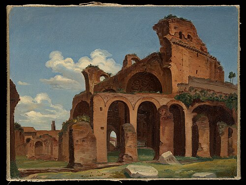 The Basilica of Constantine, Rome, 1830, Michael Neher