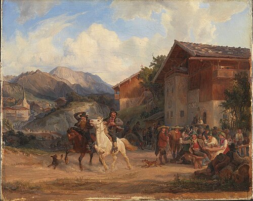 Mounted Peasants, 1838, Hermann Kauffmann