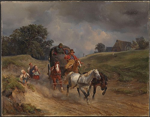 The Mail Coach, 1846, Hermann Kauffmann