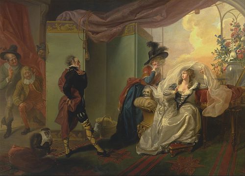 Olivia, Maria and Malvolio from "Twelfth Night," Act III, Scene iv, 1789, Johann Heinrich Ramberg