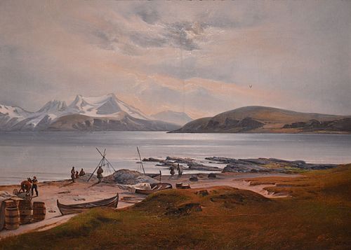 Küstenlandschaft mit Samen, 1844, Franz Wilhelm Schiertz