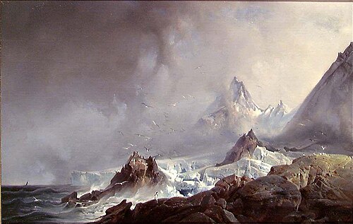View from Norskøyene on Spitsbergen, 1879, Franz Wilhelm Schiertz
