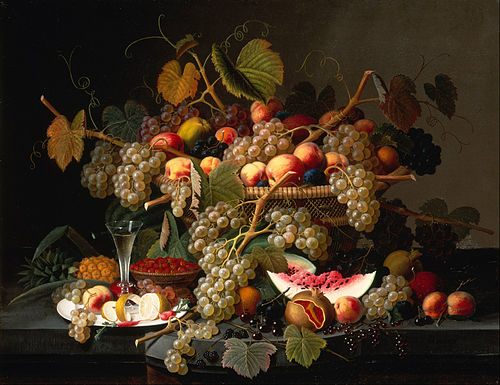 Still Life with Fruit, 1852, Severin Roesen