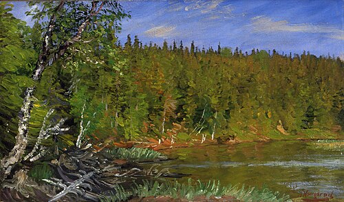 Kveldsol over tjernet, 2000, Anders Abrahamsen Kongsrud