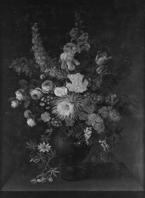 En vase med blomster, 1810, Claudius Ditlev Fritzsch