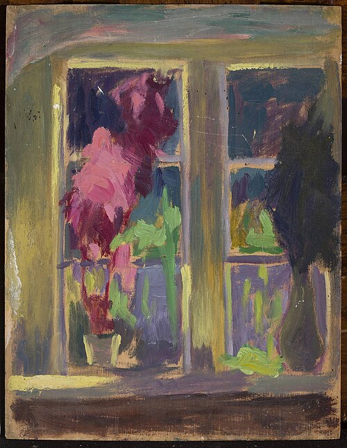 Window with flower pots, , Jan Rembowski