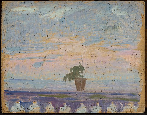 Parapet of balcony with flower pots, , Jan Rembowski