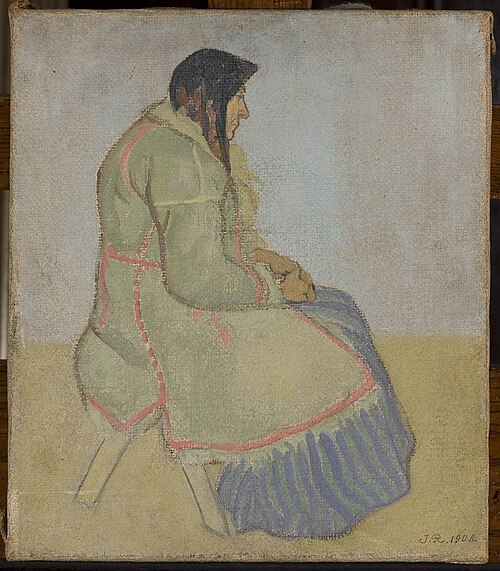 Portrait of an old village woman, 1908, Jan Rembowski