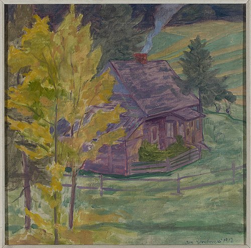 Landscape with a house among trees, 1912, Jan Rembowski