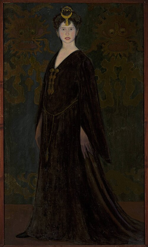 Portrait d'Alina Glassowa née Bondy., 1900, Jan Rembowski