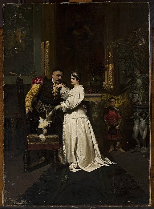 King John III Sobieski and Marysieńka, 1881, Wandalin Strzalecki