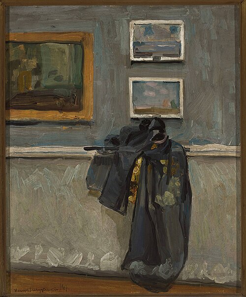 Interior of the posthumous exhibition of Jan Stanisławski, 1907, Henryk Szczyglinski
