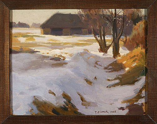Winter thaw, 1905, Teodor Ziomek