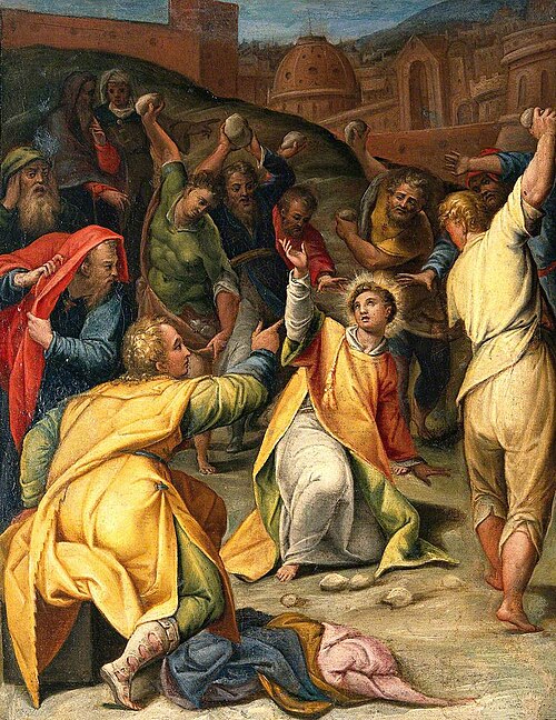The Stoning of Saint Stephen, , Lorenzino da Bologna