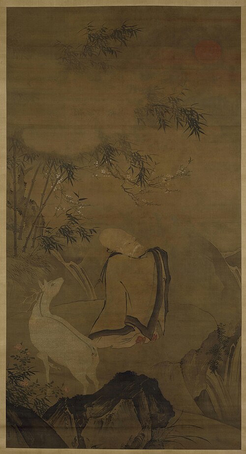 吕纪南极老人像轴, , Lü Ji