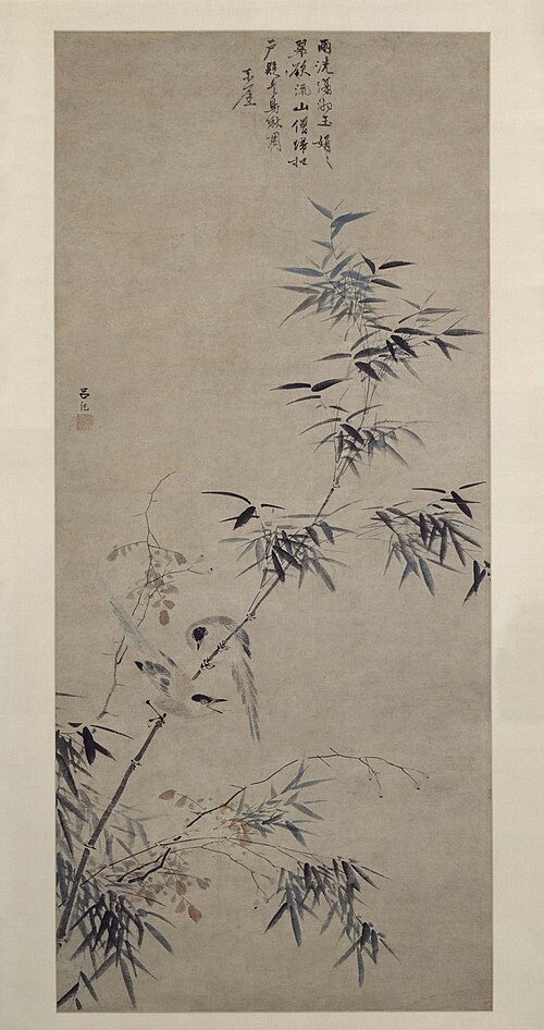 吕纪竹禽图轴, , Lü Ji