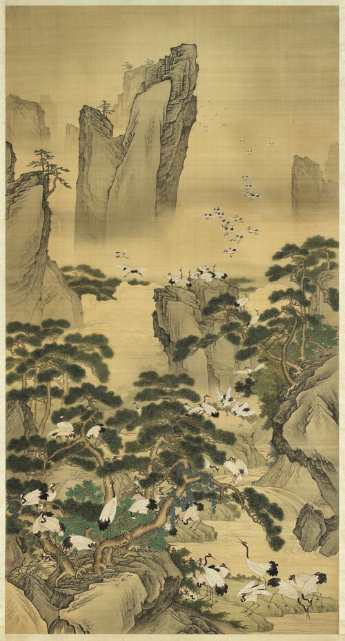 明呂紀百鶴圖　軸, , Lü Ji
