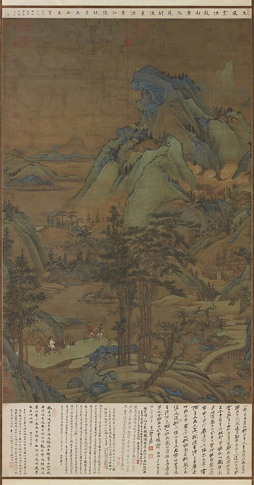 Late Scenery Along a Riverbank, , Dong Yuan