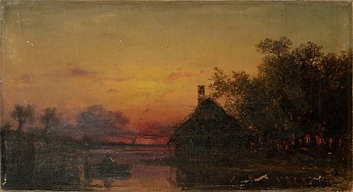 Maastik päikese loojangul, 1911, Julius von Klever