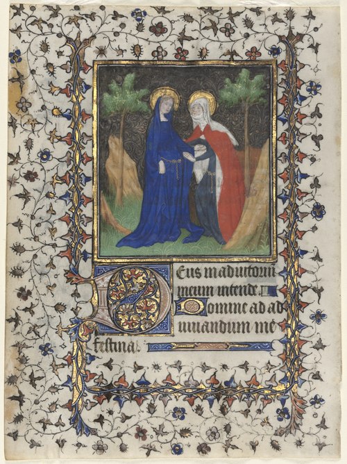 Leaf from a Book of Hours: The Visitation, 1415, Maître de Boucicaut