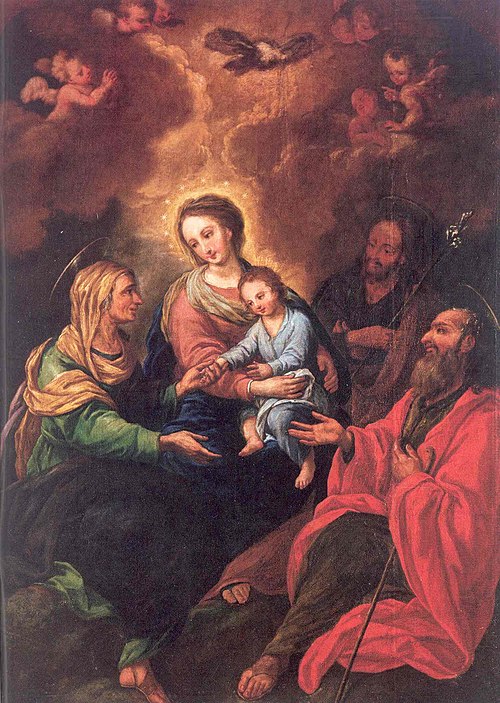 La Sainte Famille, 1760, Francisco Tramulles