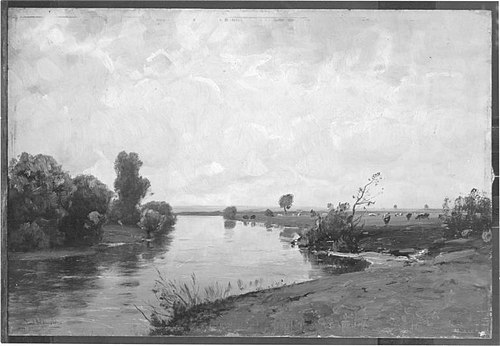 Flusslandschaft, 1900, Ludwig Willroider