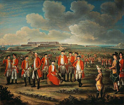Lady Louisa Lennox with Her Husband’s Regiment, 25th Regiment of Foot (with Lord George Lennox besid, 1770, Giuseppe Chiesa