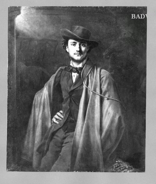 Portrait of the painter Jessner, 1843, Carl Steffeck