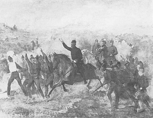 Kronprinz Friedrich in der Schlacht, 1872, Carl Steffeck