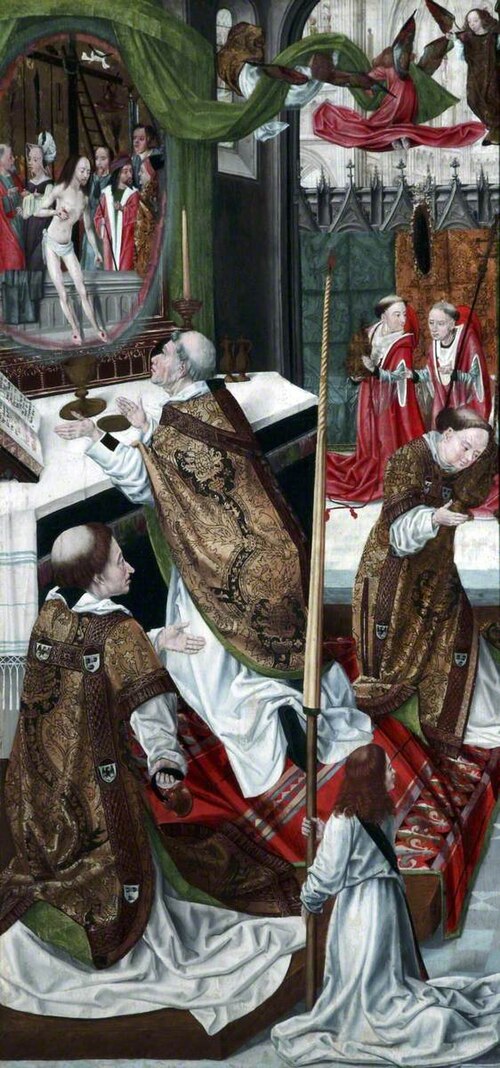 Scenes from Christ's Passion: The Mass of Saint Gregory, 1500, Maître de l'Autel d'Aix-la-Cha