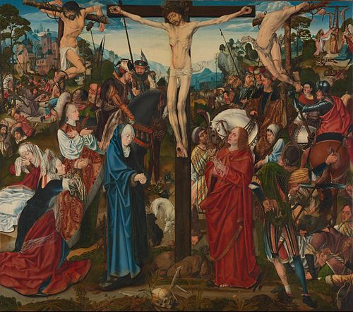 La Crucifixion, 1490, Maître de l'Autel d'Aix-la-Cha
