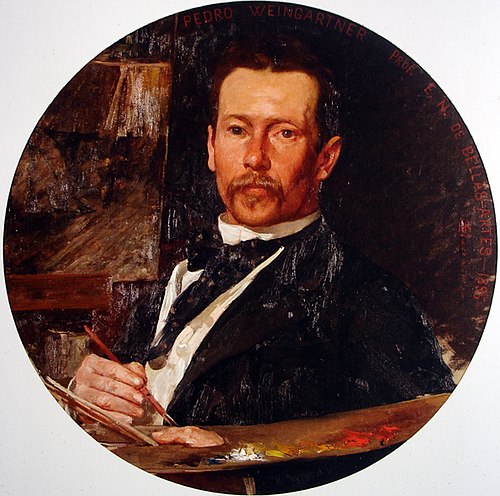 Retrato do pintor Pedro Weingärtner, , Henrique Bernardelli