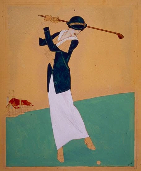 Playing golf, 1910, Javier Gosé
