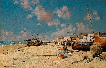 Platja de Sitges, 1884, Joaquím Miró Argenter