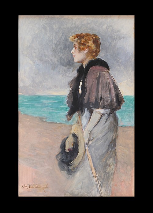 Young Girl with a Hat, 1909, Josep Maria Tamburini Dalmau