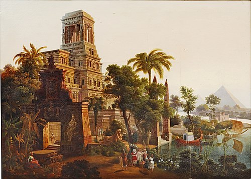 La hija del Faraón sacando del Nilo a Moisés, 1862, José María Avrial y Flores