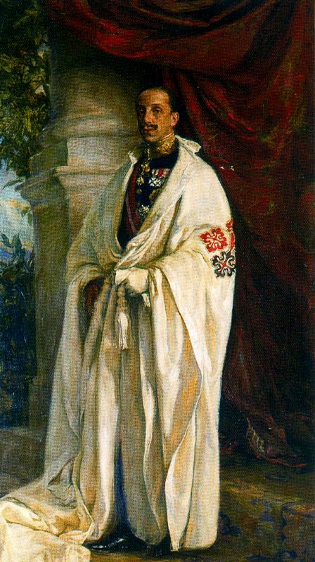 Alfonso XIII con el hábito de Gran Maestre de las Órdenes Militares, , Josep Mongrell i Torrent