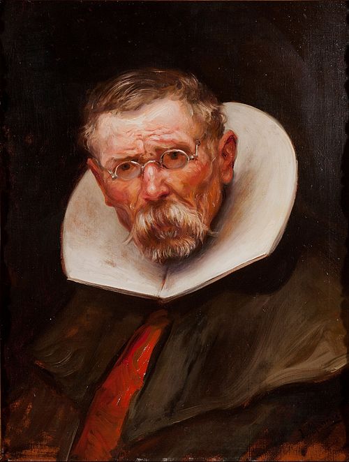Portrait of an elderly Man dressed in the Style of the Reign of Philip III, 1900, José Llaneces