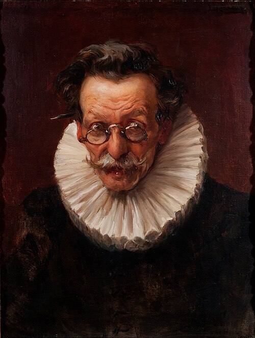 Portrait of an elderly Man dressed in the Style of the Reign of Philip IV, 1900, José Llaneces
