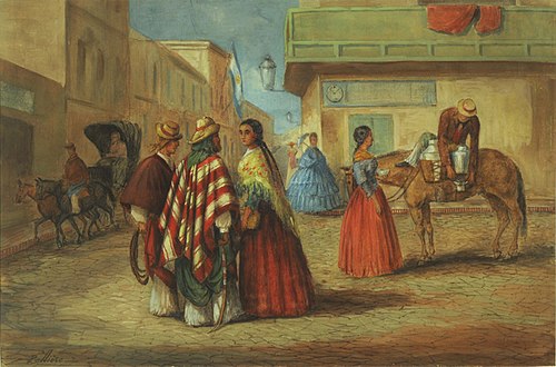 Buenos Aires corner, 1850, Jean Léon Pallière
