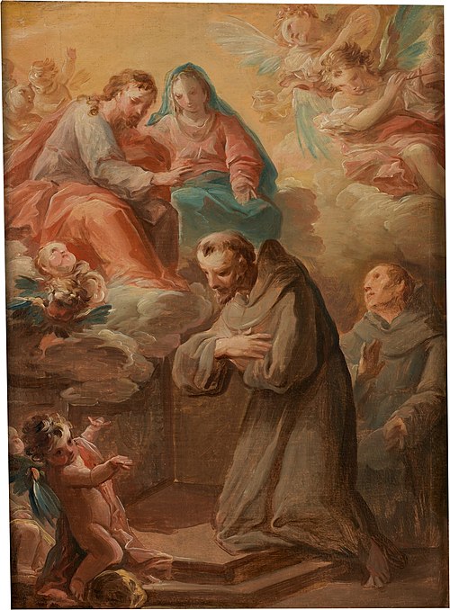 The Vision in the Portiuncula, 1760, Luis González Velázquez