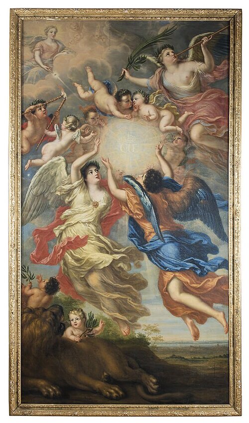 Allegori över konung Karl XI:s och drottning Ulrika Eleonoras förmälning, 1692, David Klöcker Ehrenstrahl