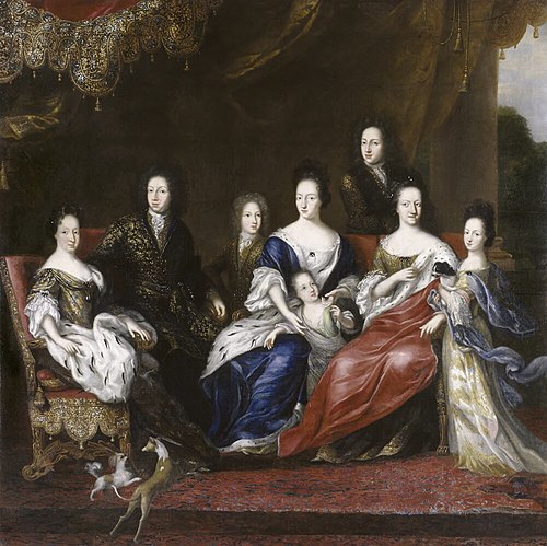 Karl XI konung av Sverige med familj, 1692, David Klöcker Ehrenstrahl