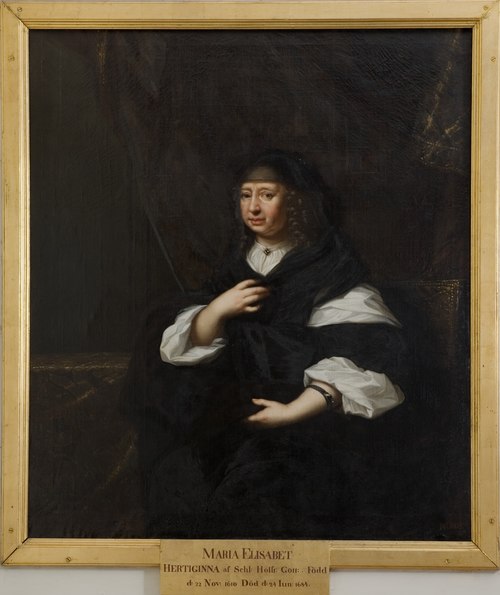 Maria Elisabet, 1610-1684, prinsessa av Sachsen, hertiginna av Holstein-Gottorp, 1650, David Klöcker Ehrenstrahl