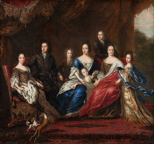 Charles XI’s family with relatives from the duchy Holstein-Gottorp, 1691, David Klöcker Ehrenstrahl