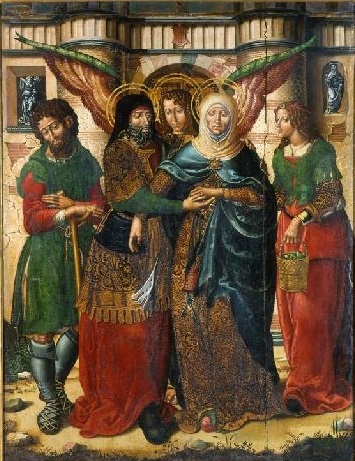 Abrazo en la Puerta Dorada, 1515, Master of Sigena