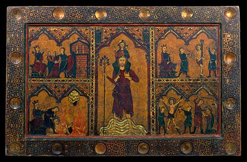Altar frontal of Saint Christopher, 1400, Maître de Soriguerola