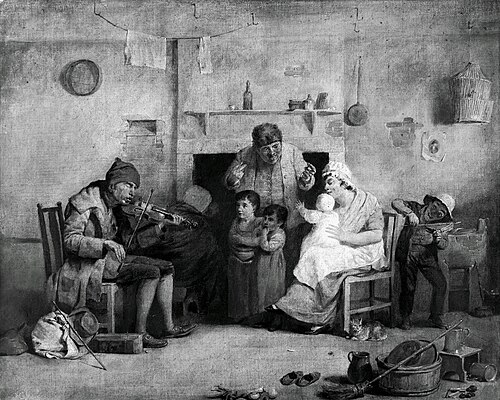The blind violinist, 1807, David Wilkie