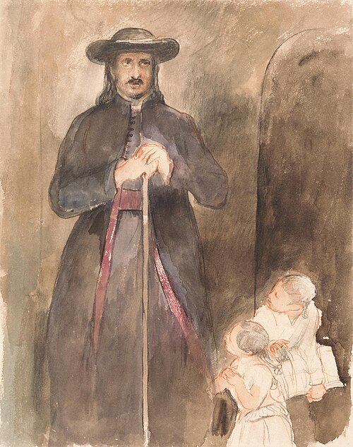 A Priest with Two Children, 1826, David Wilkie