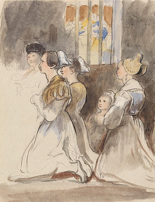 A Group of Women at Mass, , David Wilkie